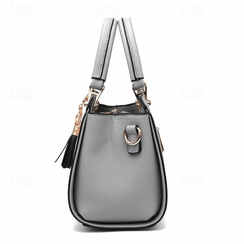Women's Fashionable Colorblock Handbag with Cat Charm - Perfect for Daily Use and Casual Outings2