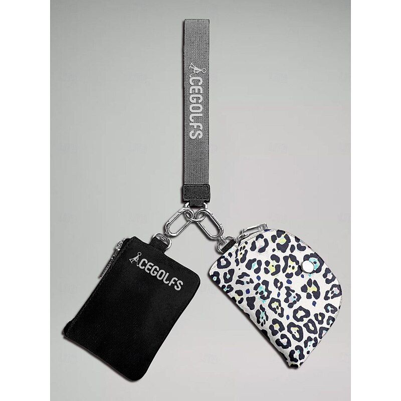 Leopard Print Dual Pouch Wristlet