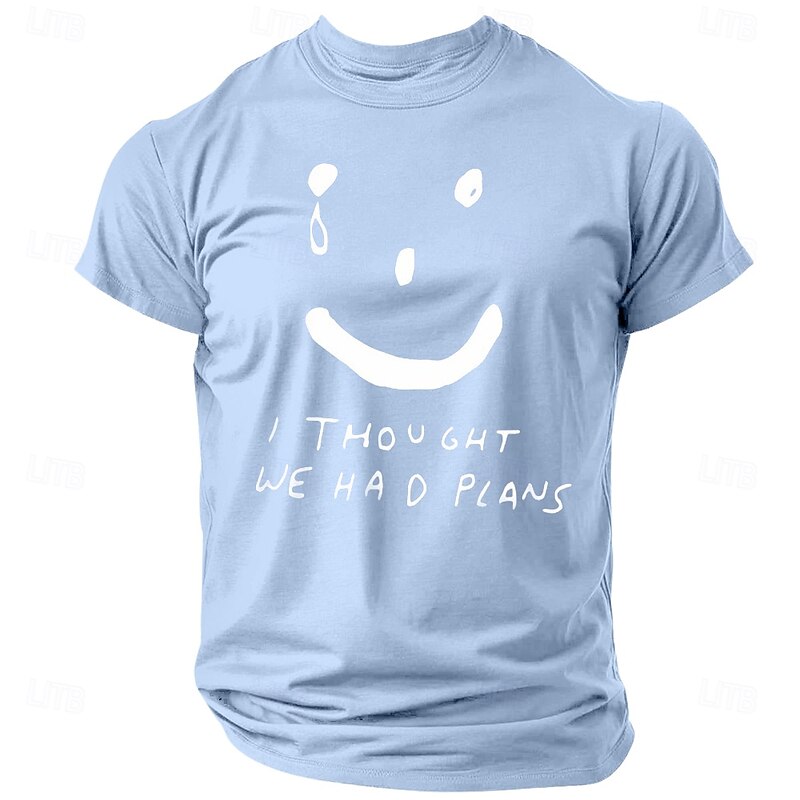 Men's Funny Letter Print T Shirt Tee Top 100% Cotton Short Sleeve Graphic Shirt Black Wine Dark Blue Comfortable Tee Street Sports Outdoor Fashion Designer Clothing2