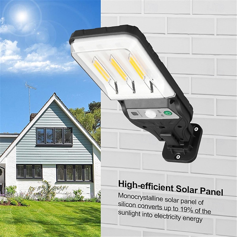 Solar Retro Tungsten COB Wall Lamp Human Body Sensing Street Lamp Outdoor Wall Lamp Road and Household Lighting Lamp Solar Courtyard Lamp 1PC2