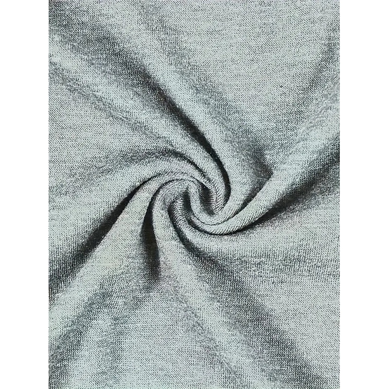 Women's T shirt Long Sleeve Crew Neck Long Sleeve Tunic Casual Print Regular Tops Daily Weekend Gray Spring & Fall Prefall3