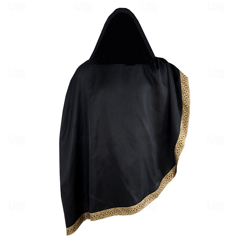 Retro Vintage Punk & Gothic Medieval Cape Cloak Plague Doctor Viking Ranger Fancy Dress Men's Women's Viking Fantasy Halloween Carnival Masquerade Party Adults Cloak4