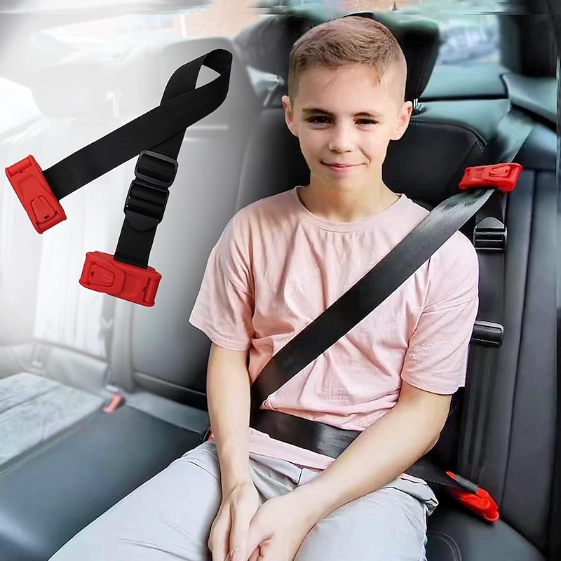 Kids Seat Belt Adjuster Car Seatbelt Adjuster with Clip and Position Belt Strap for Kids Protect Shoulder and Neck Seat Belt Adjuster for Kids