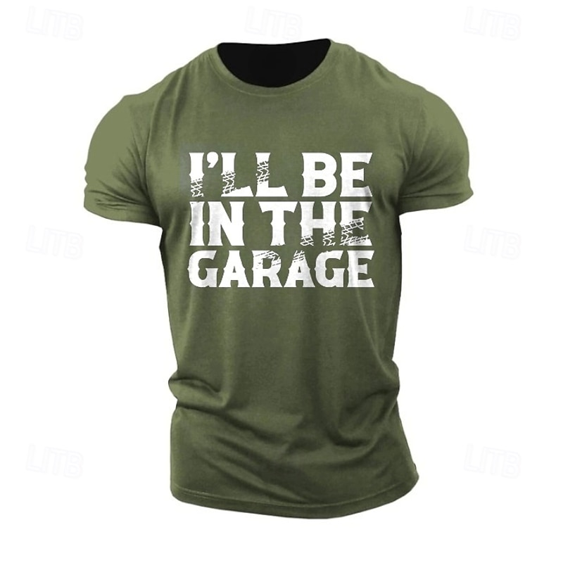 Men's 'I'll Be In The Garage' Graphic T-Shirt - Funny Short Sleeve Tee for Car Guys & Hobbyists2