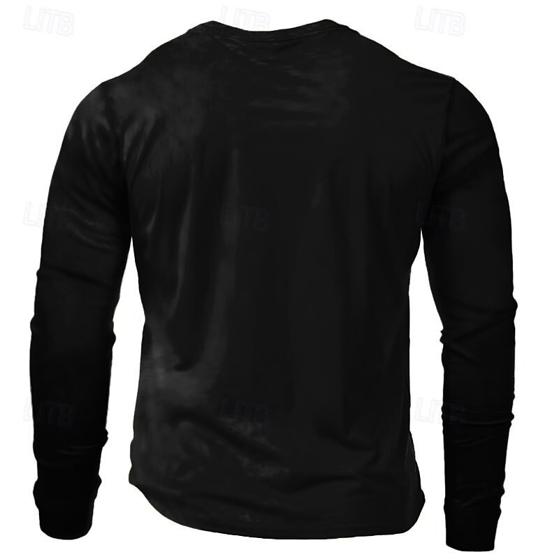 Mens Long Sleeve Tee with Irreverent Middle Finger Goose Graphic Print for Sarcastic Humor2