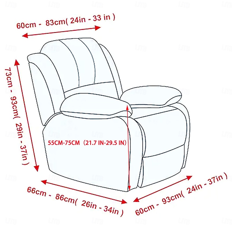 Floral Recliner Chair Cover with Geometric Print Slipcovers Stylish and Stretchy Furniture Protector for Living Room Decor Refresh Your Recliner with a Modern and Elegant Design2