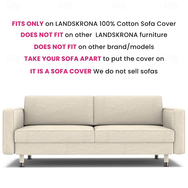 100% Cotton Sofa Cover Solid Color Quilted Cotton Slipcovers LANDcover LITB PRIME cover3