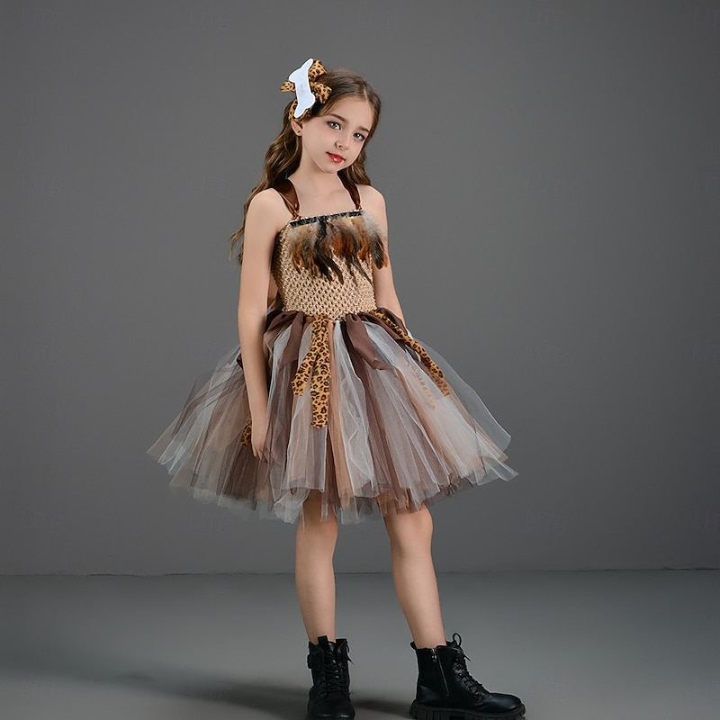 American Indian Native American Halloween Costume Tutu Dress Up Kid's Girls' Masquerade Party Easy Halloween Costumes Dress Up2