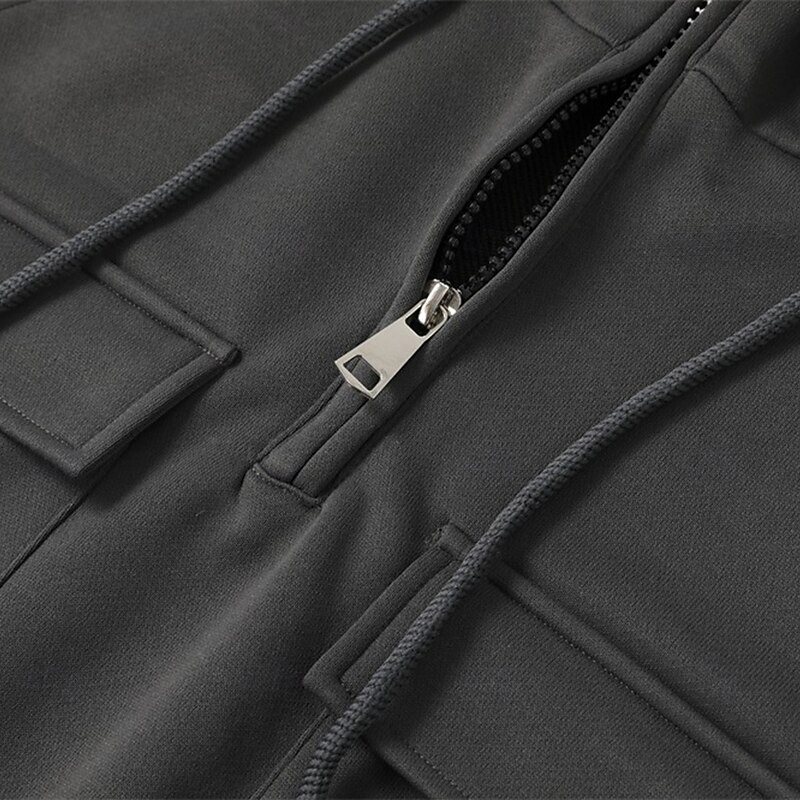 Men's Hoodie Quarter Zip Hoodie Tactical Hoodie Tactical Wine Red Black Wine Army Green Navy Blue Hooded Plain Pocket Tactical Sports & Outdoor Daily Streetwear Cool Casual Spring & Fall2