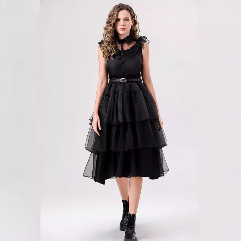 Gothic Horror Dark Academia Dress Tulle Dresses Punk & Gothic Movie Cosplay for Women's Adults Carnival Masquerade Party / Evening4