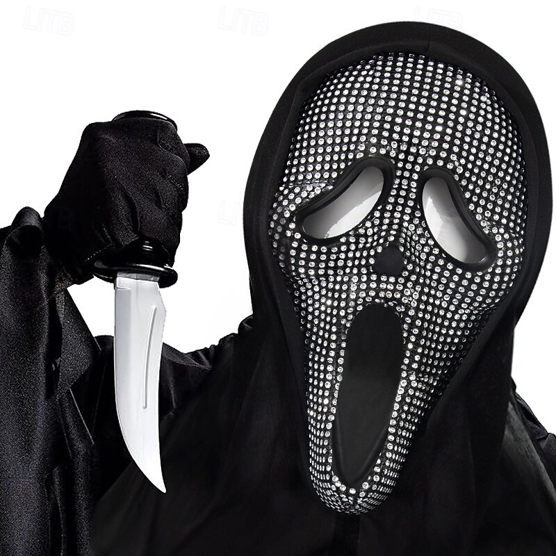 Ghost Ghostface Halloween Mask Full Head Scary Costume Adults' Men's Women's Halloween Carnival Easy Halloween Costumes Dress Up4
