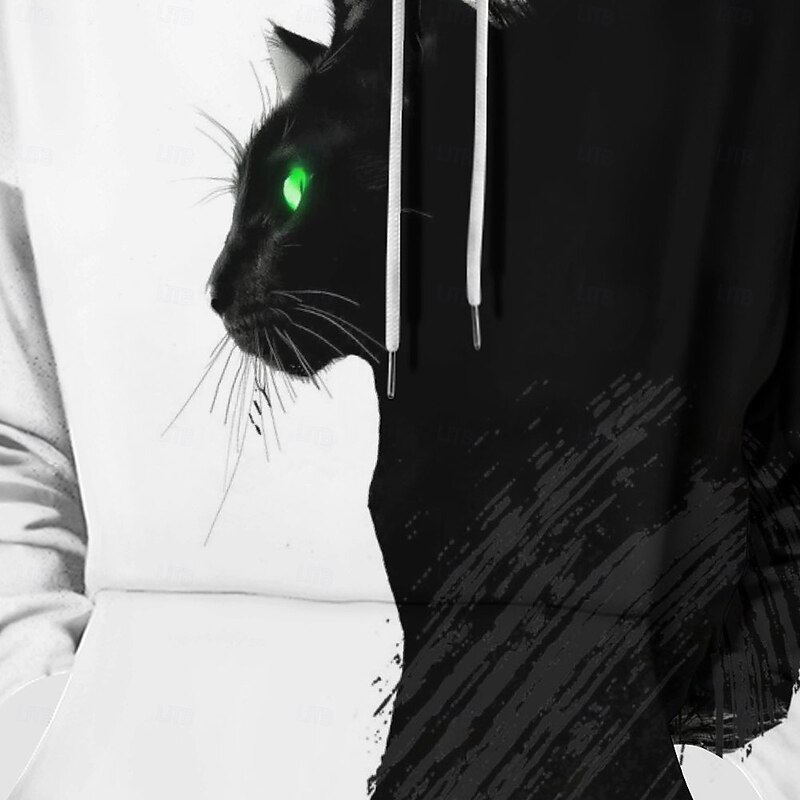 Men's Hoodie Hoodies Sweatshirt Fashion Daily Long Sleeve Hooded Vacation Streetwear Black Printing Winter Spring &  Fall Designer4