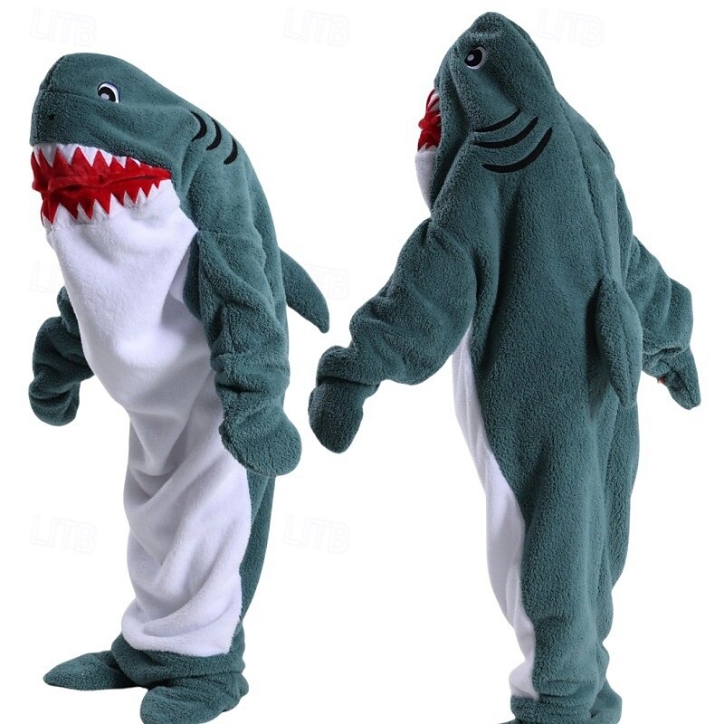 Couples Shark Halloween Group Family Costumes Sleeping Bag Kid's Adults' Unisex Funny Costume Party Home Wear Halloween Carnival Easy Halloween Costumes4