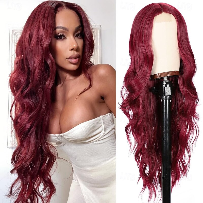 Wig Long Wavy for Women Curly Wig Put on and Go Wigs for Cosplay Daily Use