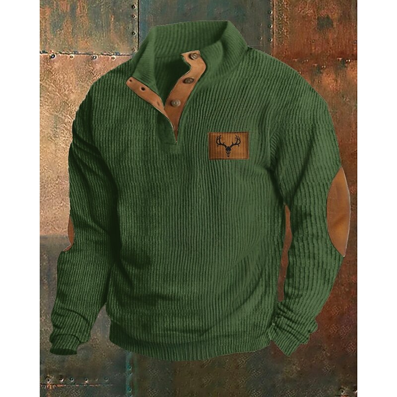 Men's Sweatshirt Black White Green Khaki Gray Standing Collar Color Block Patchwork Sports & Outdoor Daily Holiday Polyester Streetwear Basic Casual Spring &  Fall Clothing Apparel Hoodies2