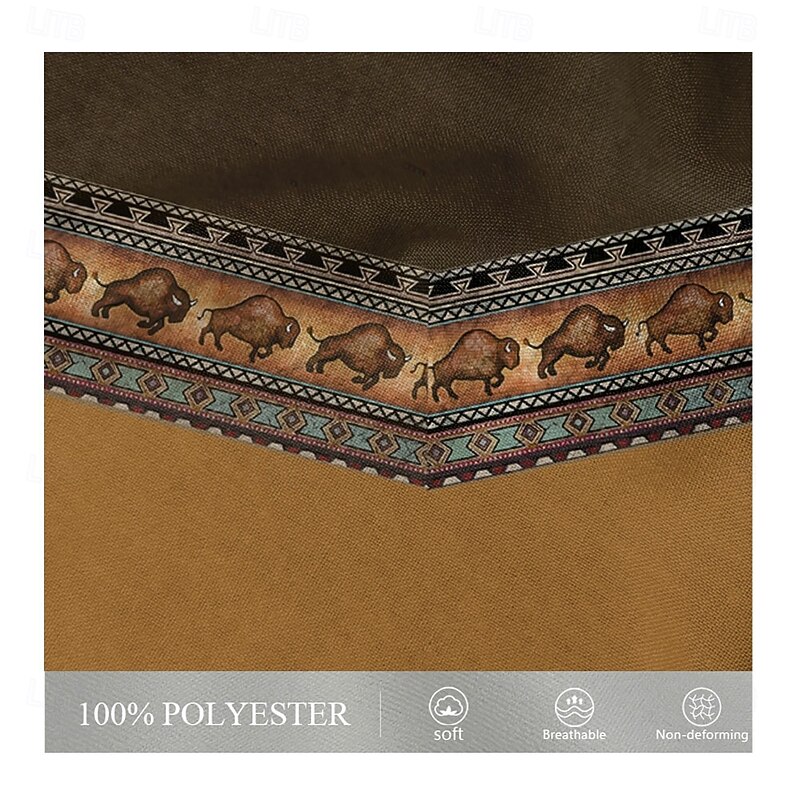 Men's Cow Western Shirt Button Up Shirt Cowboy Shirt Long Sleeve Vintage Western Dailywear Spring Fall Winter Turndown Collared Shirts 3D Print Brown2