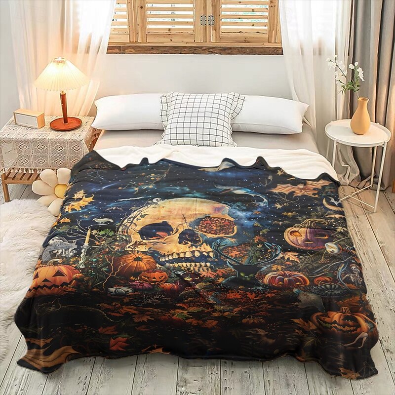 Halloween Blanket Ultra Soft and Warm Decorative Throw Perfect for Enhancing Festive Atmosphere in Your Home4