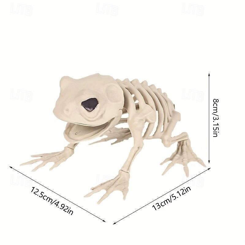 Spooky Skeleton Frog - Perfect For Halloween Decor & Party Props, Durable Plastic, No Power Needed3