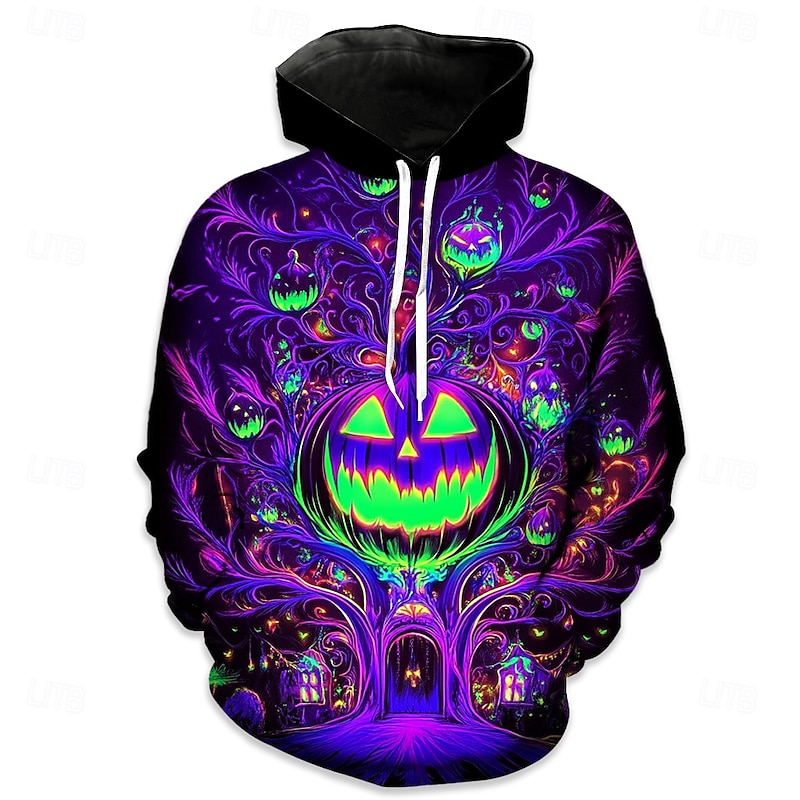 Skull Skeleton Hoodie Pullover Halloween 3D Graphic For Couple's Men's Women's Adults' Halloween Carnival Masquerade 3D Print Party Casual Daily4
