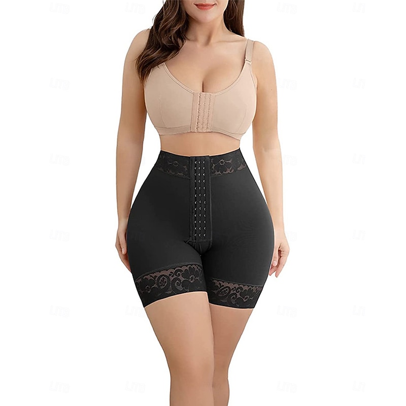 Women's Lace Body Shaper for Women Butt Lifting Shapewear Tummy Control Panties with Hook Closure Home Outfits4