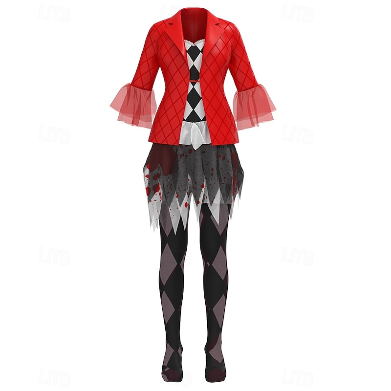 Joker Joker: Folie à Deux Harley Quinn Skirt Outfits Socks / Long Stockings Cosplay Movie Cosplay for Women's Adults' Carnival Performance Party