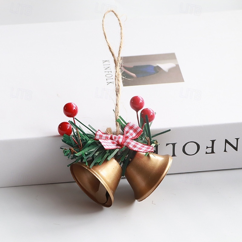 4pcs Christmas Bells Tree Jingle Hanging Pendant Xmas New Year 2024 Ornament Decoration4