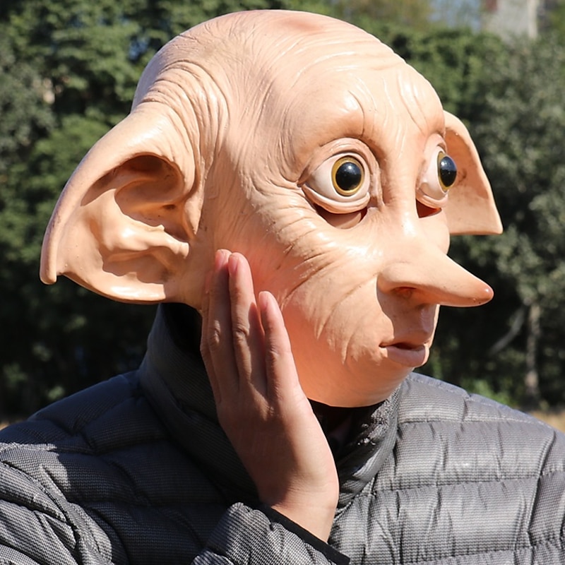 Elf Dobby Halloween Mask Full Head Realistic Mask Carnival Mask Funny Costume Adults' Men's Women's Halloween Carnival Mardi Gras Party Easy Halloween Costumes Dress Up2