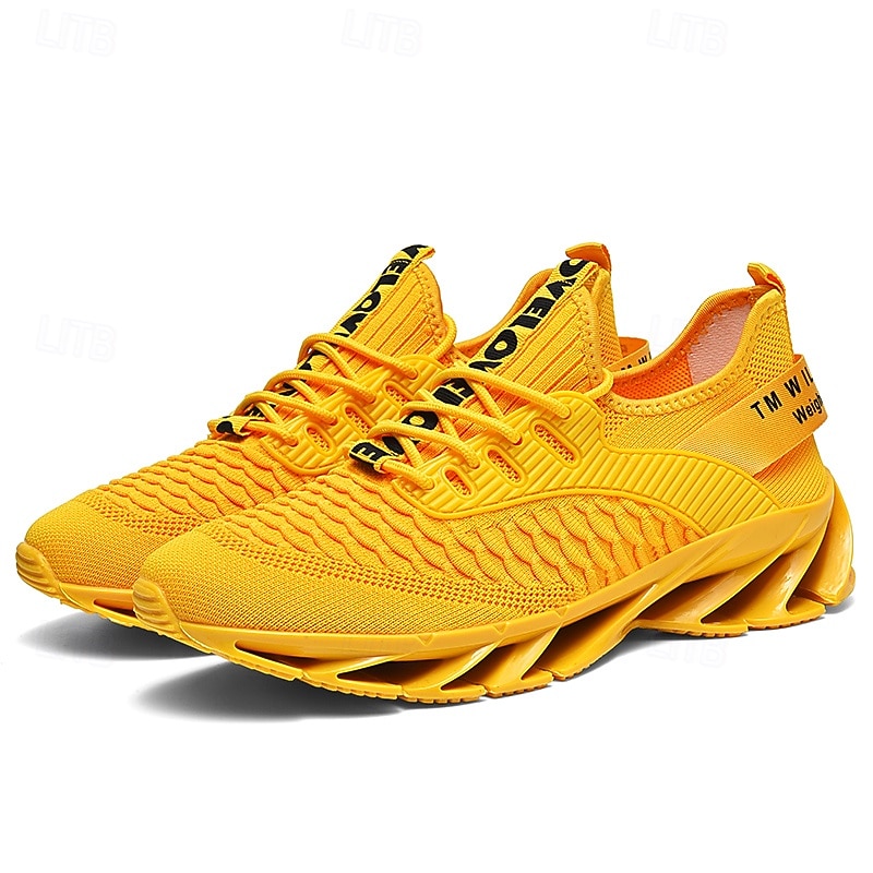 Men's Fashion Running Sneakers, Lightweight Breathable Athletic Shoes with Unique Blade Sole, Ideal for Gym, Running, and Streetwear3