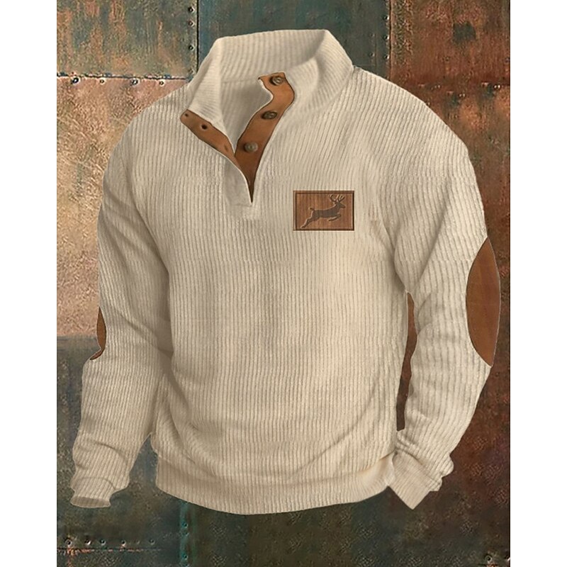 Men's Sweatshirt Black Green Khaki Gray Standing Collar Color Block Patchwork Sports & Outdoor Daily Holiday Polyester Streetwear Basic Casual Spring &  Fall Clothing Apparel Hoodies Sweatshirts2