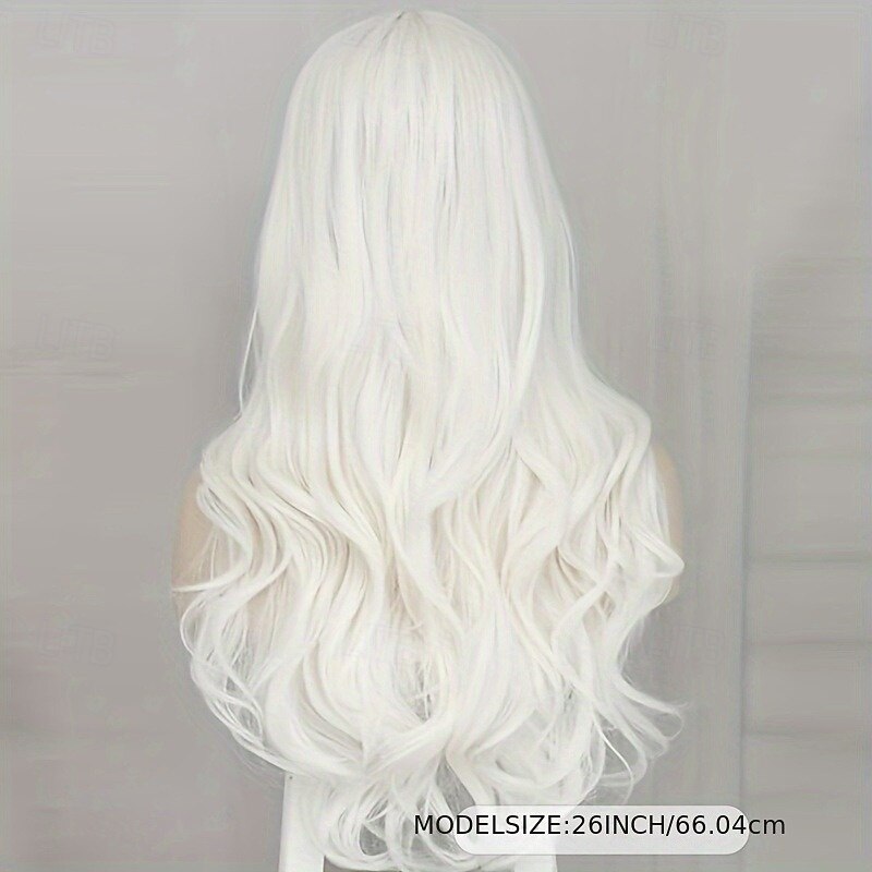 Women's Cosplay Wig  Net Cap Heat Resistant Body Wave Synthetic Wigs Full Density Costume Wigs for Carnival Music Festivals All Ages4