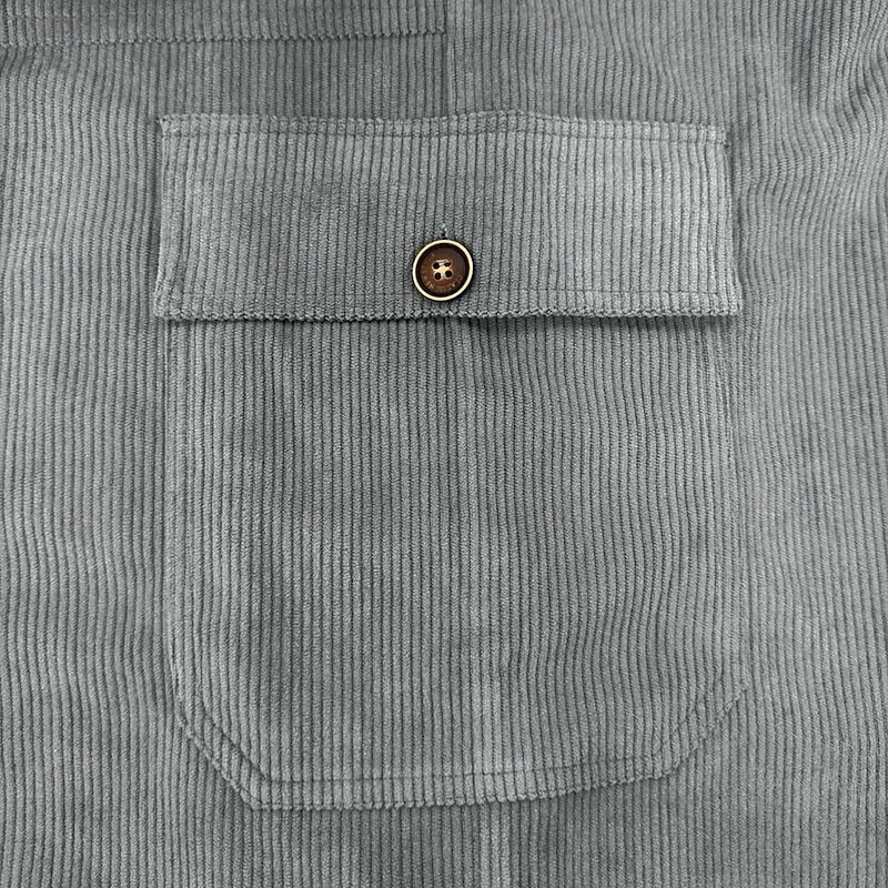 Men's Cargo Pants Trousers Corduroy Pants Casual Pants Pocket Elastic Waist Multi Pocket Plain Comfort Soft Full Length Outdoor Daily Going out Fashion Streetwear Black Brown Micro-elastic4