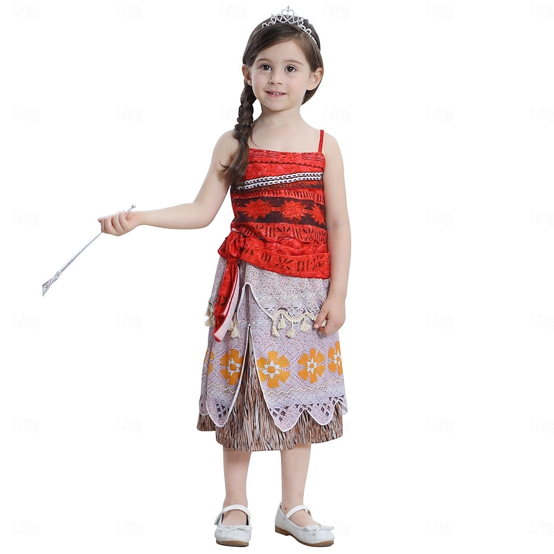 Princess Moana Cosplay Costume Outfits Vacation Movie Cosplay for Girls' Kid's Carnival Performance Party Beach2
