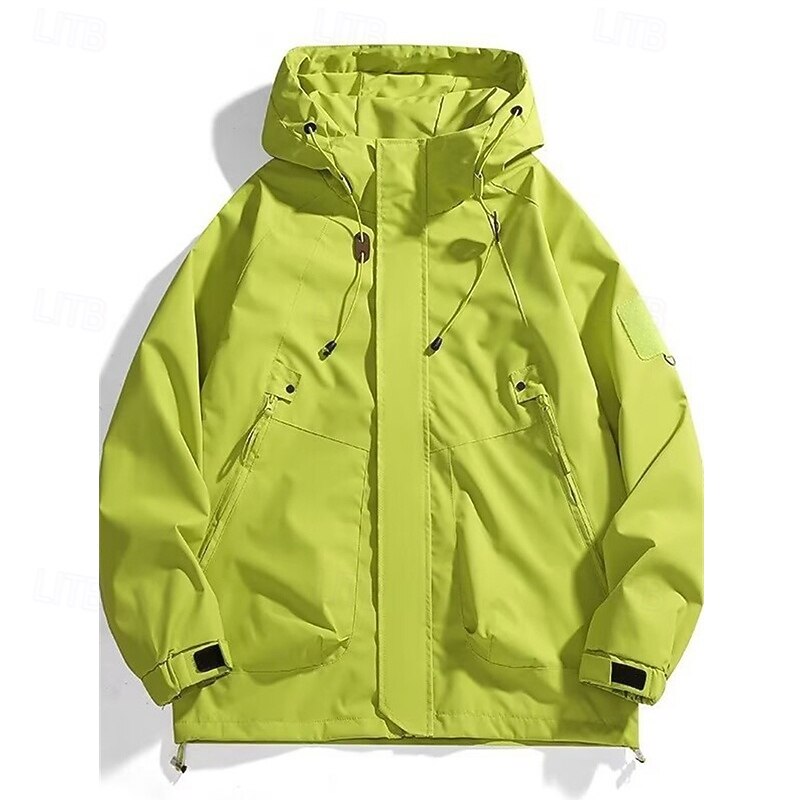 Men's Softshell Jacket Hiking Jacket Outdoor Windproof Water Resistant Windbreaker Jacket Traveling Black Purple Brown Green Khaki