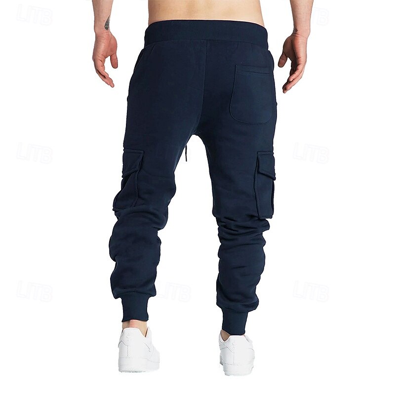 Men's Joggers Sweatpants Running Pants Athletic Pants Track Pants Pocket Elastic Waistband Pants / Trousers Outdoor Sports & Outdoor Athletic Fall Thermal Warm Soft Marathon Running Workout Tailored2