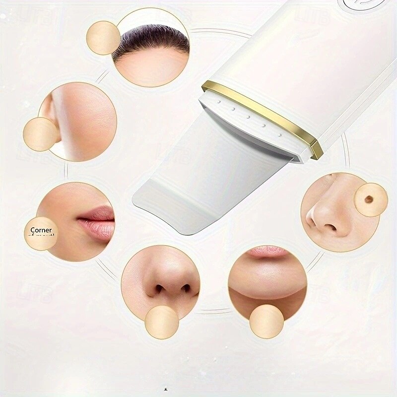 Ultrasonic Skin Scrubber Vibration Face Spatula Blackhead Remover Facial Scrubber Shovel Clean Cavitation Peeling Facial Lifting3
