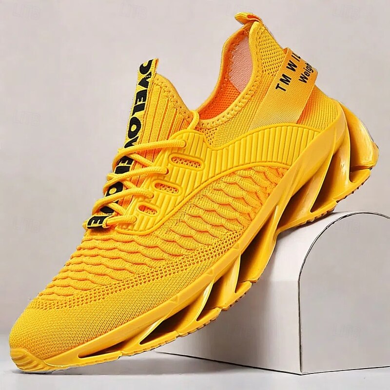 Men's Fashion Running Sneakers, Lightweight Breathable Athletic Shoes with Unique Blade Sole, Ideal for Gym, Running, and Streetwear2