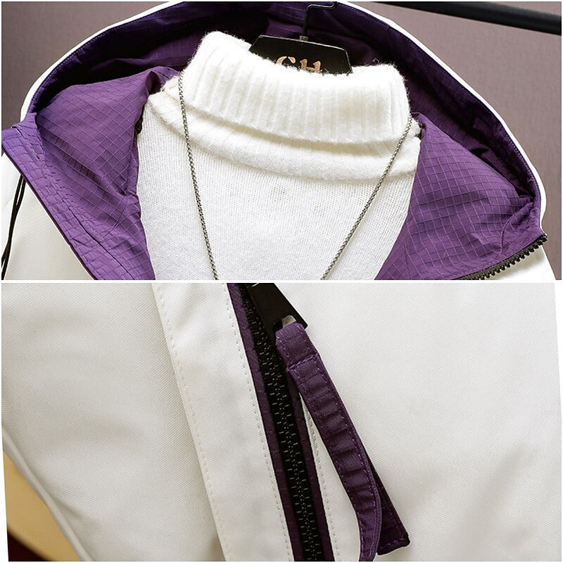 Men's Outdoor Jacket Winter Coat Puffer Jacket Parka Sports & Outdoor Warm Fall & Winter Solid / Plain Color Hooded Short Black White Khaki Army Green Jacket3