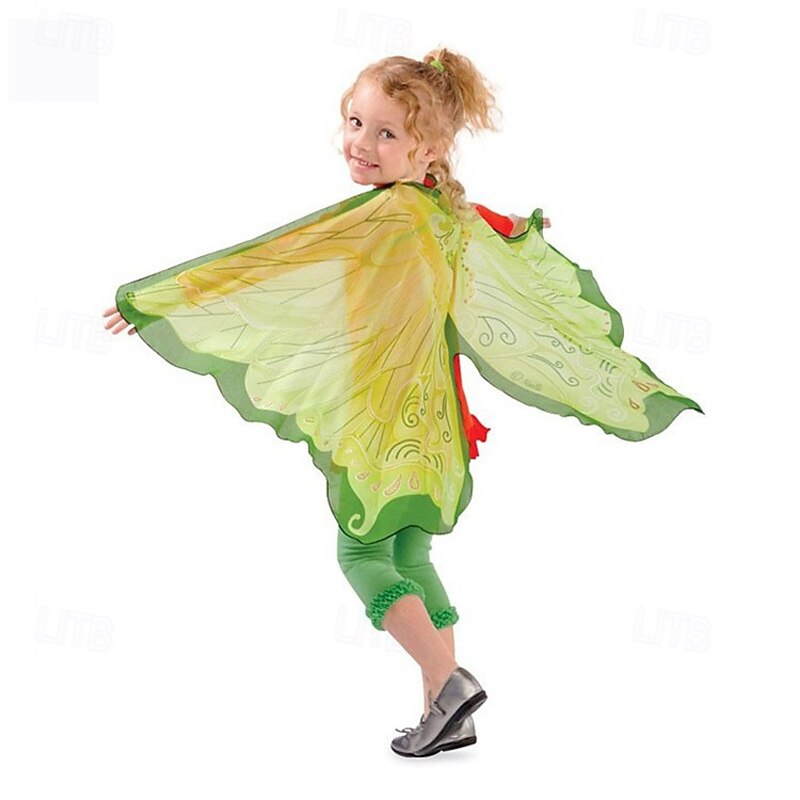 Butterfly Halloween Cosplay Costume Cloak Cosplay Kid's Girls' Mardi Gras Performance Party Halloween Easy Halloween Costumes Dress Up3