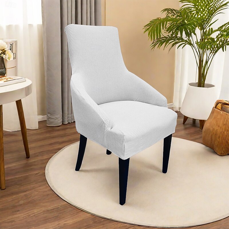 Chair Cover with Corn Kernel Texture Slipcovers Stretchy and Durable Furniture Protector for a Unique and Stylish Look Ideal for Dining or Living Room Decor2