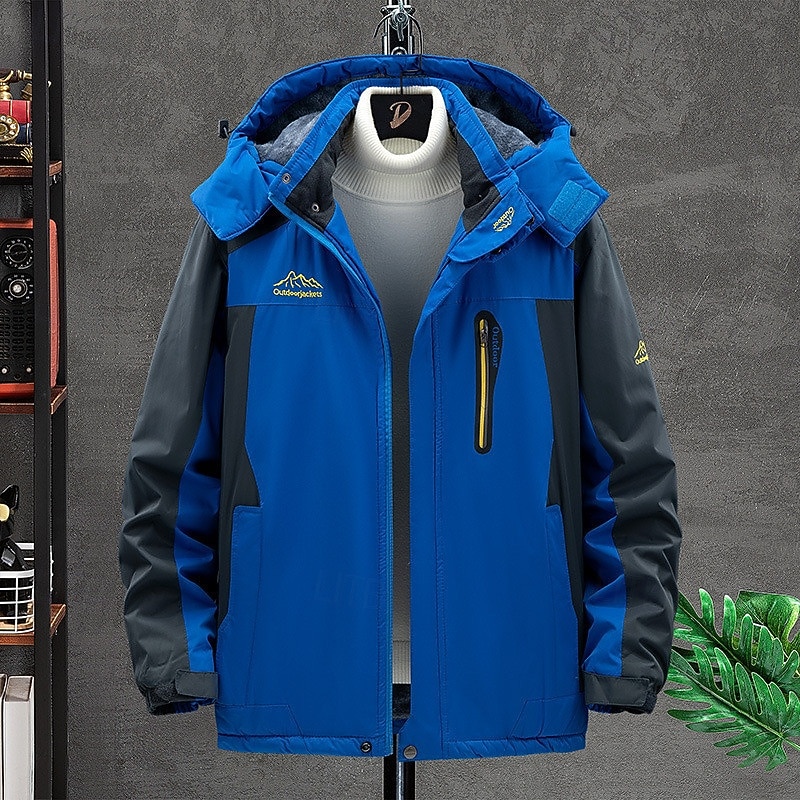 Men's Hiking Fleece Jacket Winter Outdoor Waterproof Soft Comfortable Warm Fleece Jackets Full Zip Camping / Hiking / Caving Traveling Winter Sports Black Army Green Red Blue