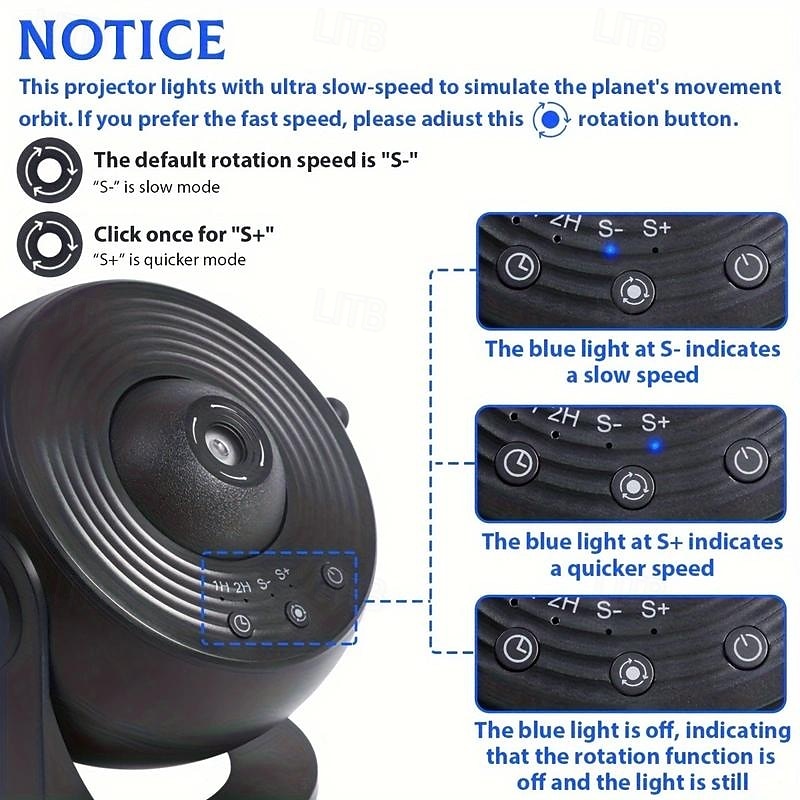 1pc 13-in-1 Multi-Functional Star Projector Night Light, Galaxy Planetarium Projector with Aurora Effect for Bedroom2