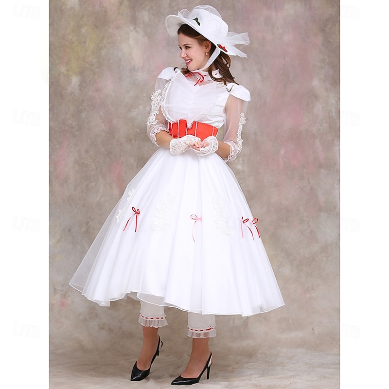 Mary Poppins Dress Cosplay Costume Costumes Movie Cosplay for Women's Adults' Masquerade Party2