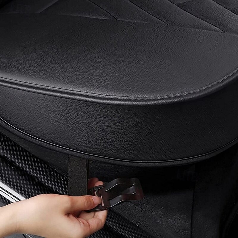 1pc PU Leather Car Seat Cover, Universal Fit, Protect Cushion, Auto Interior Front Seat Cover3