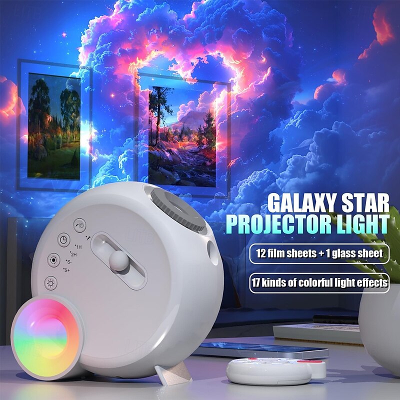Star Projector Galaxy Light for Bedroom Home Planetarium with Remote Control Realistic Starry Night Ceiling Projector - Perfect Night Light Gift for Kids Adults Parties and Home Decor