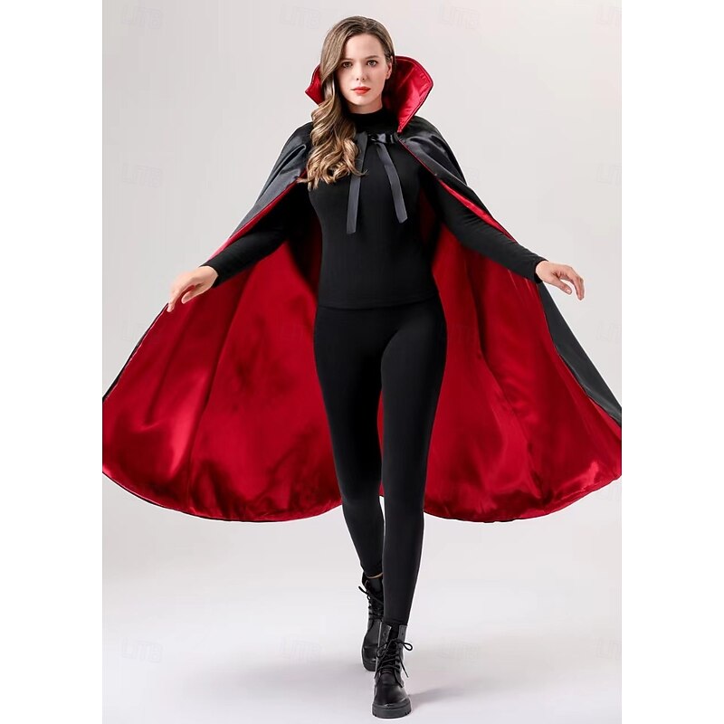 Vampire Dracula Halloween Cosplay Costume Cloak Outfits Cosplay Adults' Men's Women's Carnival Masquerade Mardi Gras Party / Evening Easy Halloween Costumes Dress Up - Main Image