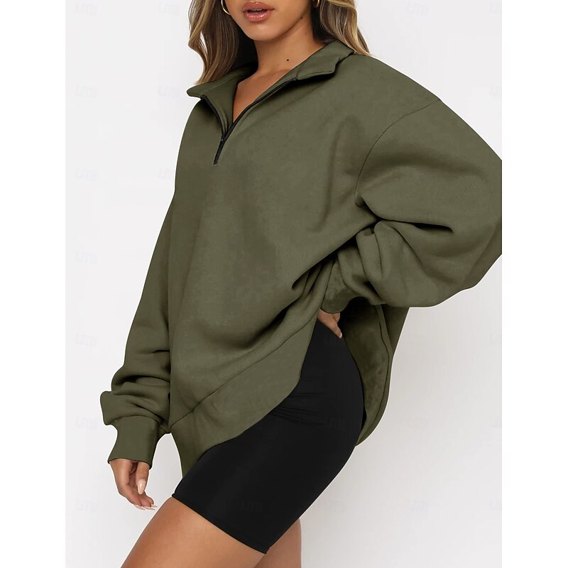 Comfry Women's Tunic Dressy Tops Work Daily Sports Daily Long Sleeve Army Green Spring Fall3