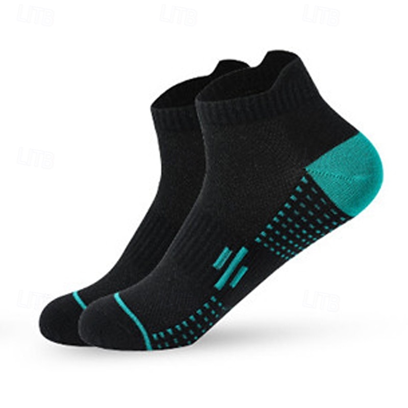 Men's Socks Bike Socks Sports Socks Athletic Socks Camping / Hiking Outdoor Exercise Cycling / Bike Bike / Cycling Warm Breathable Non-Skid 1 Pair Winter Patchwork Cotton Black White Sky Blue One-Size4