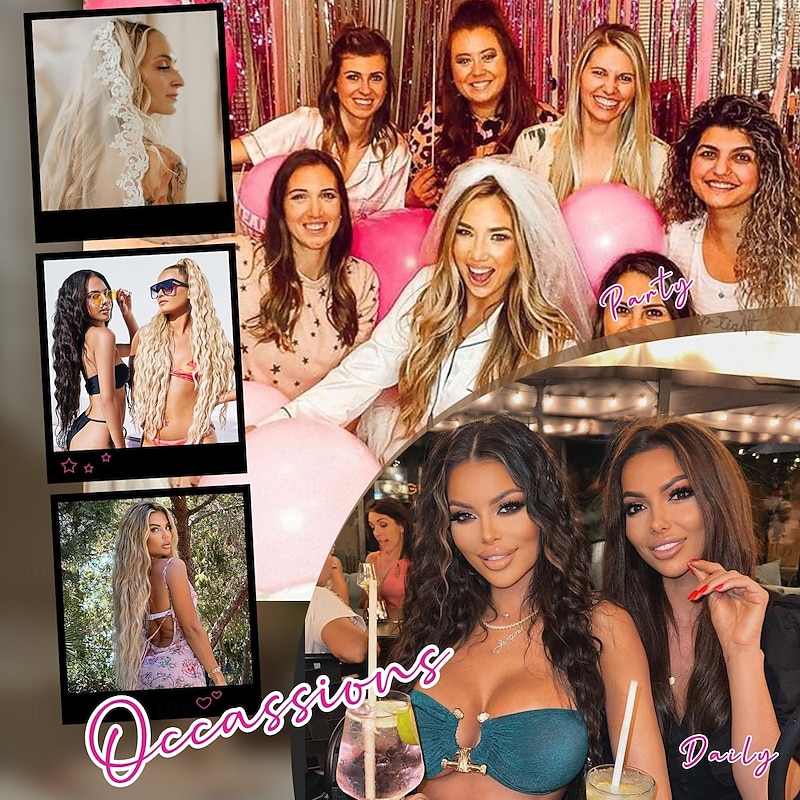 Hair Extensions, 4PCS Clip in Hair Extensions Super Thick Long Loose Waves hair extensions Invisible Lace Weft Natural Soft Hairpieces for Women4