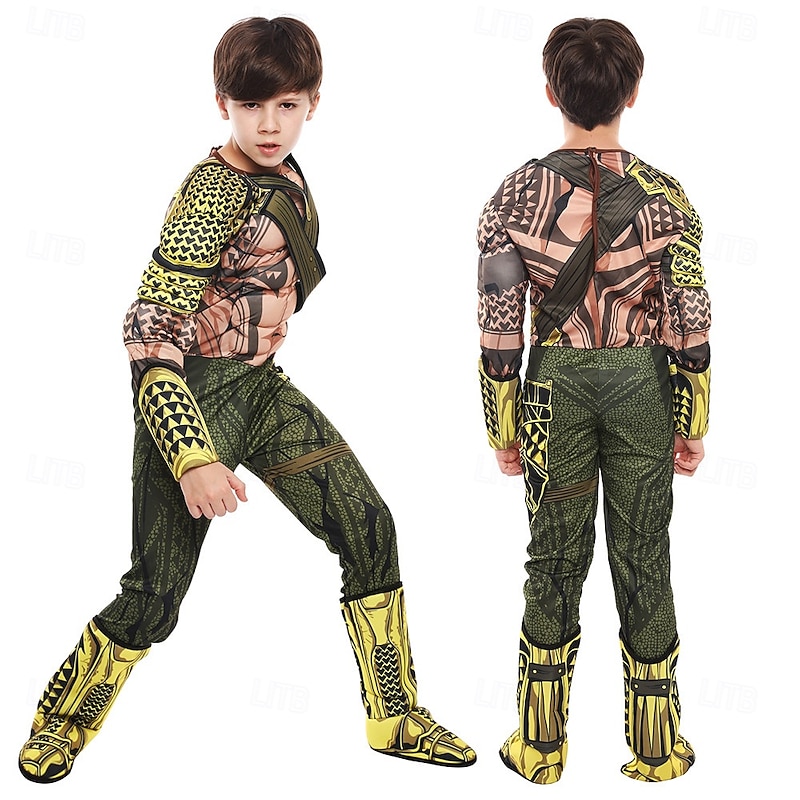 Aquaman Masquerade Cosplay Costume Movie Cosplay for Boys Kid's Carnival Performance Party3