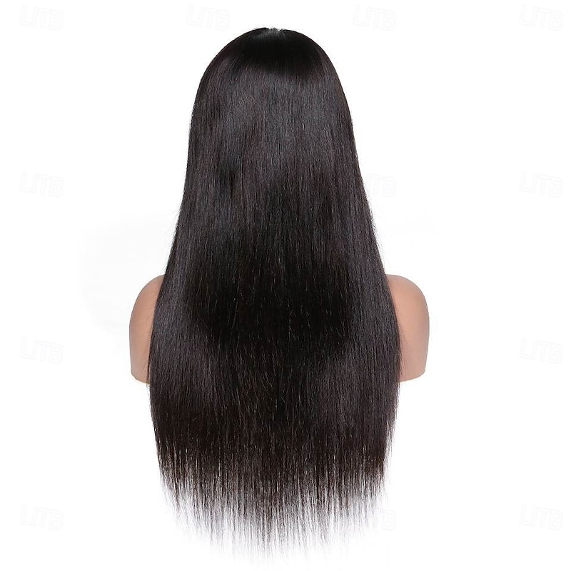 Remy Human Hair 13x6 Lace Front 13x4 Lace Front Wig Side Part Middle Part Free Part Brazilian Hair Straight Natural Straight Natural Wig 130% 150% 180% Density with Baby Hair Natural Hairline2